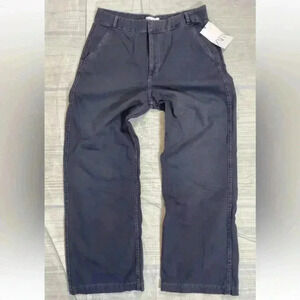NEW ZARA slate Blue Gray Chino Pants Woman’s Size 8 Classic 100% Cotton EUR 40